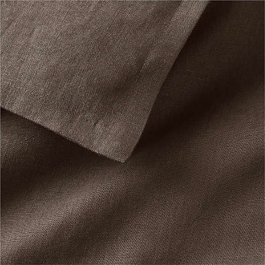 Aire Natural European Linen Deep Brown Duvet Cover