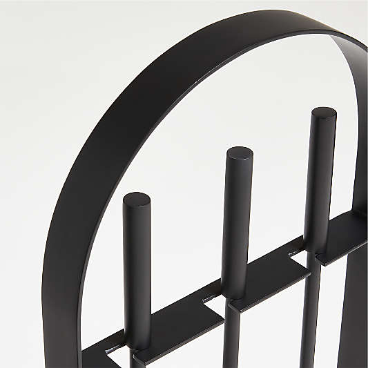 Black Arch Fireplace Tools