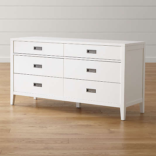 Arch White 6-Drawer Dresser