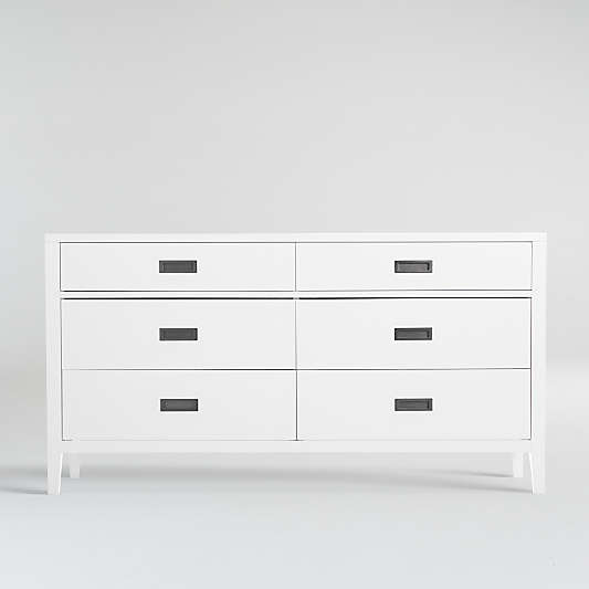 Arch White 6-Drawer Dresser