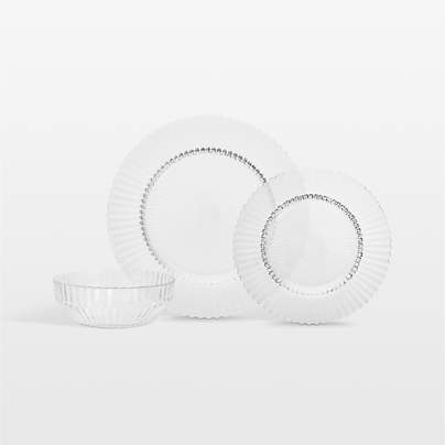 Archie Clear Glass 12-Piece Place Setting