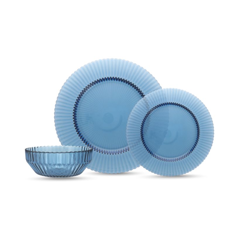 Archie Cornflower Glass 12-Piece Dinnerware Set - image 3 of 4