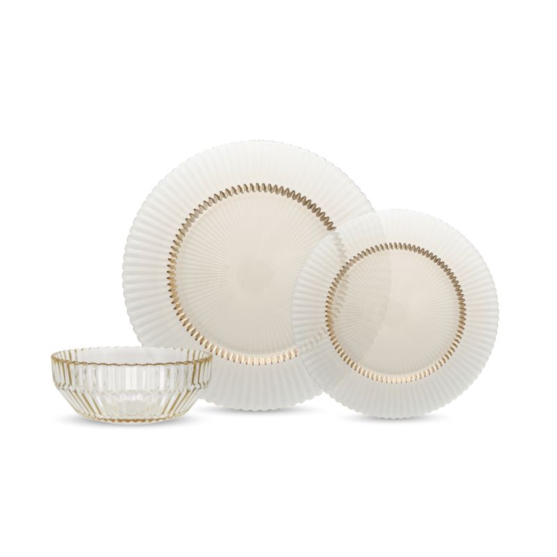 Archie Ginger Gold Glass 12-Piece Dinnerware Set - image 3 of 4