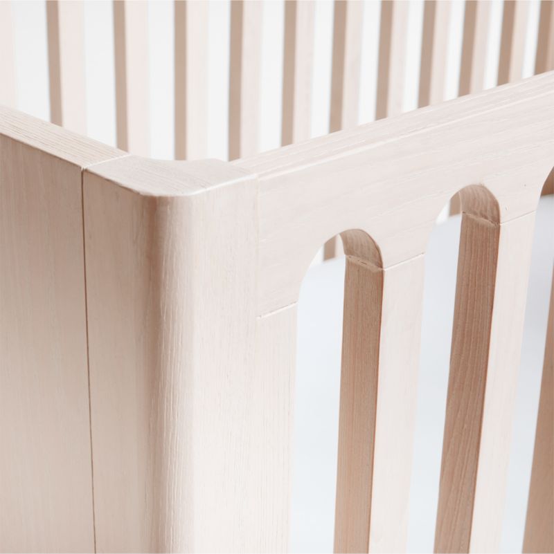 Archie Whitewashed Ash Wood Convertible Baby Crib - image 7 of 9