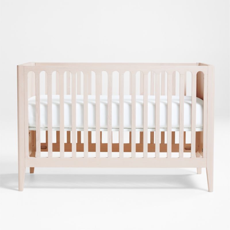 Archie Whitewashed Ash Wood Convertible Baby Crib - image 3 of 9