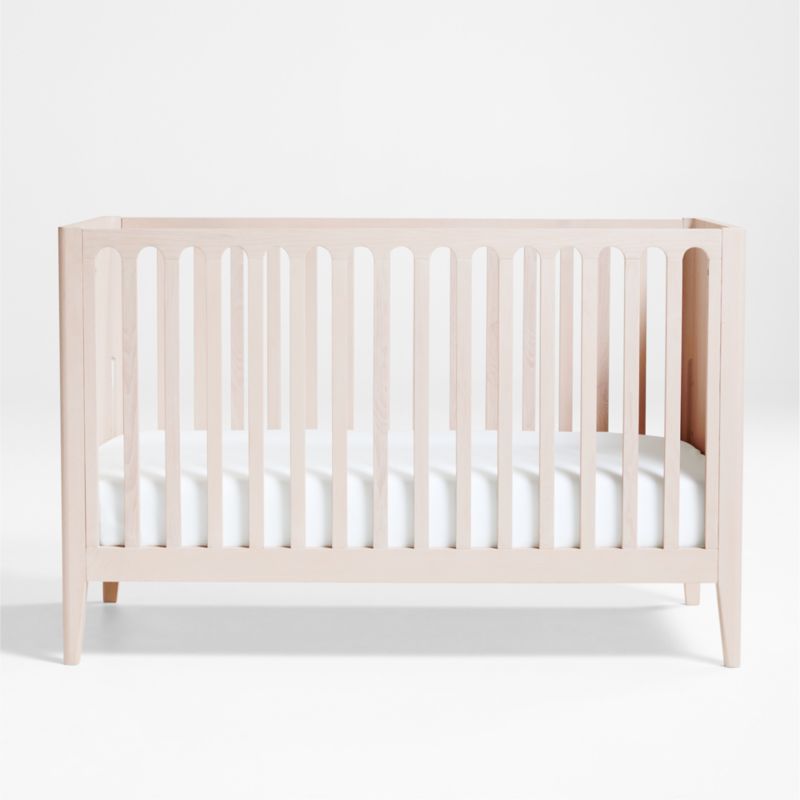 Archie Whitewashed Ash Wood Convertible Baby Crib - image 5 of 9