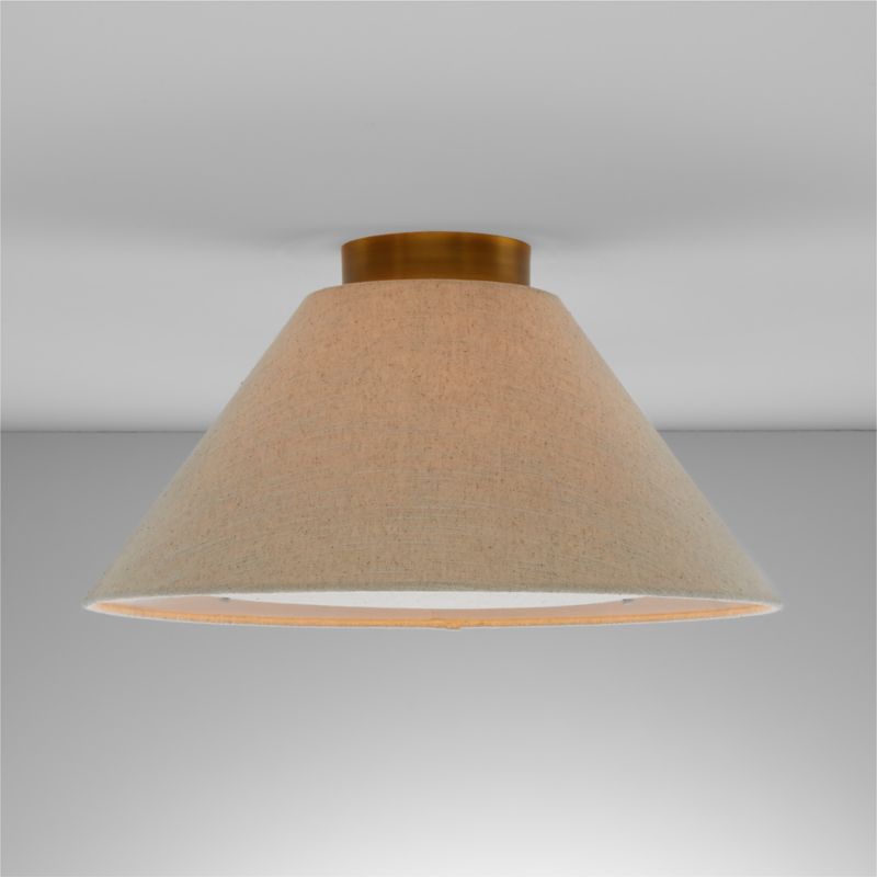 Arcinela Conical Linen Flush Mount Light