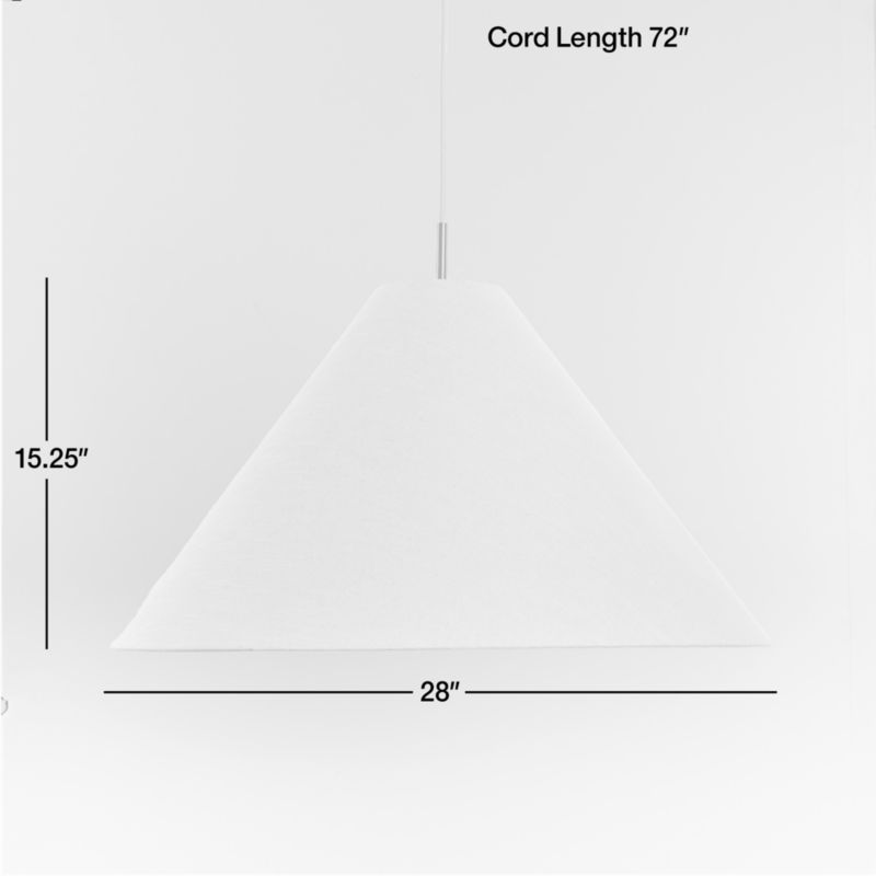 View Arcinela 28" Conical Linen Pendant Light - image 3 of 6