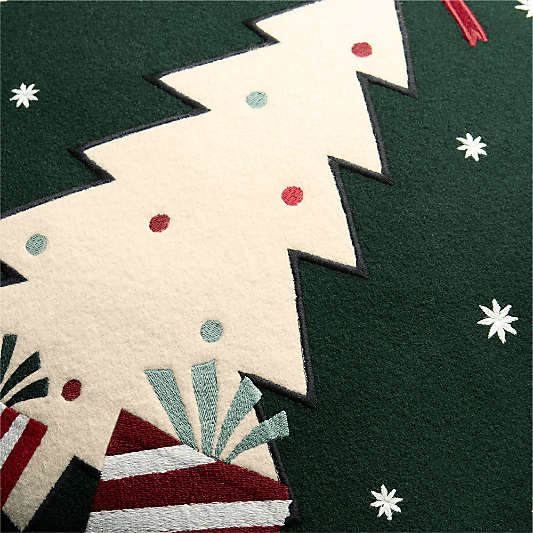 Joan Anderson's Arctic Friend Tree 20"x20" Spruce Green Throw Pillow Cover