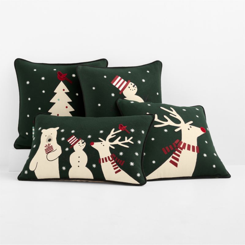 Joan Anderson's Arctic Friends 24"x16" Spruce Green Throw Pillow Cover - image 5 of 6