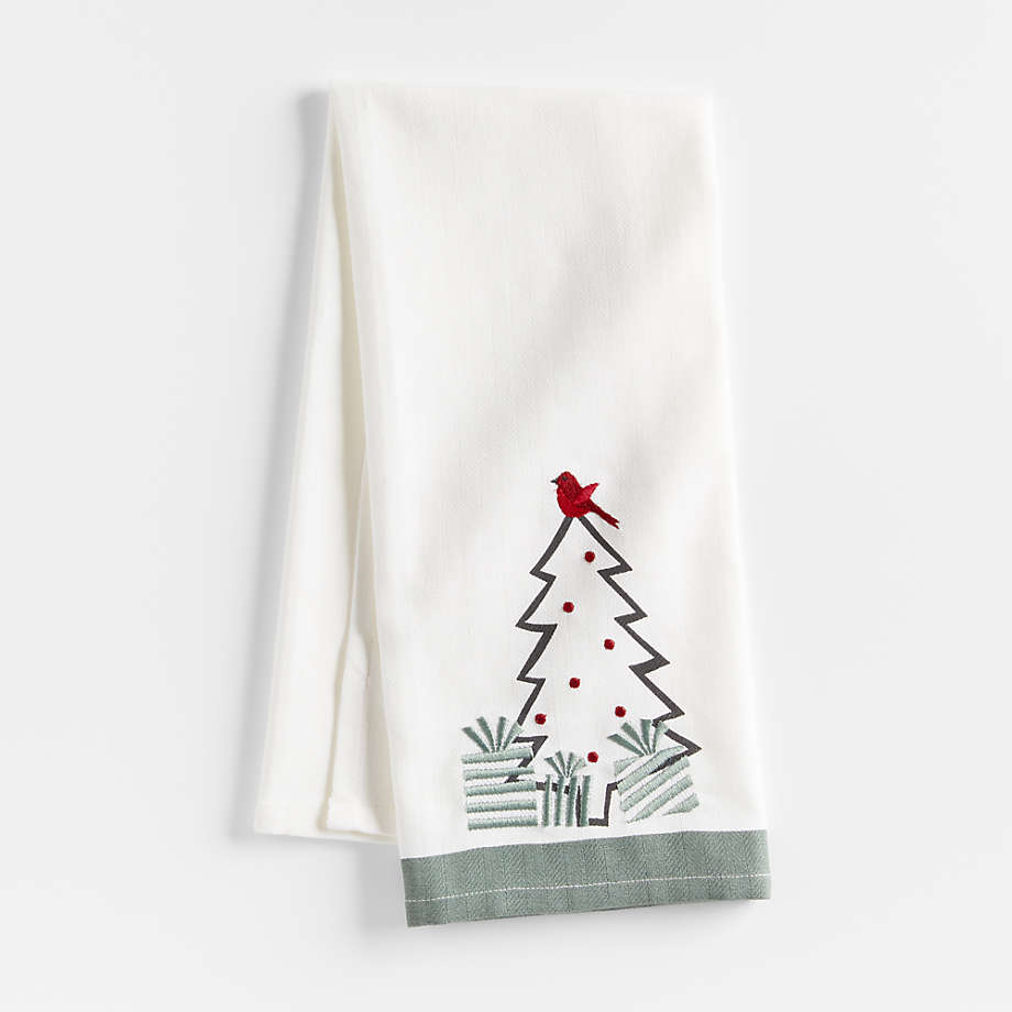 Christmas Tree Tea Towel, Dish Towel, Kitchen Towel, 100% Natural