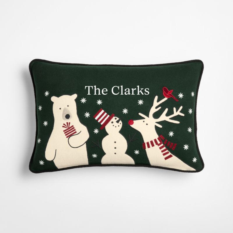 Joan Anderson's Arctic Friends 24"x16" Spruce Green Throw Pillow Cover - image 1 of 6