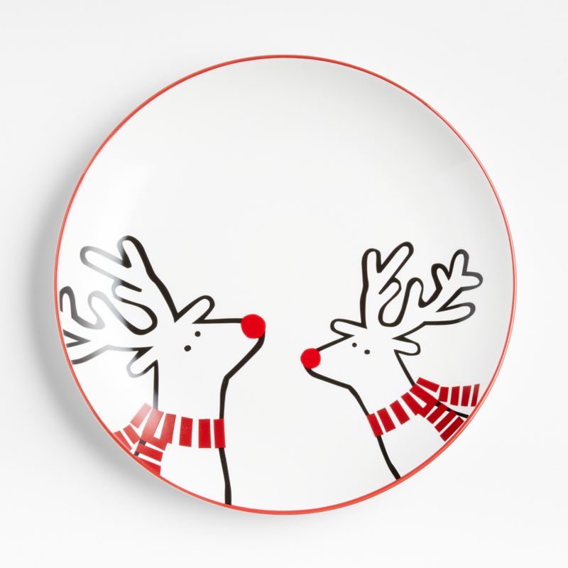 Joan Anderson Arctic Friends Holiday Dinner Plate Crate Barrel