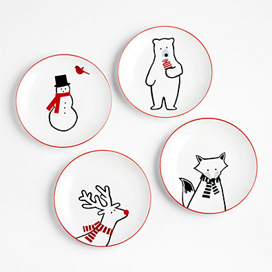 View Joan Anderson Arctic Friends Holiday Salad Plates, Set of 4 details