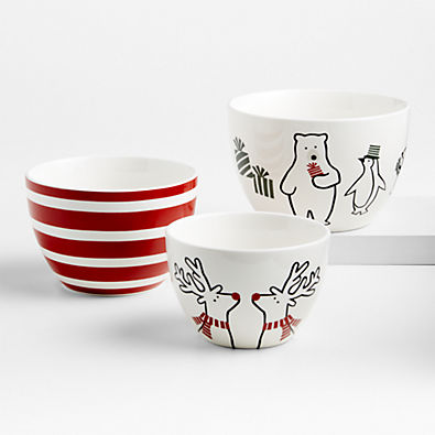 View Joan Anderson Arctic Friends Christmas Nesting Bowls, Set of 3 details