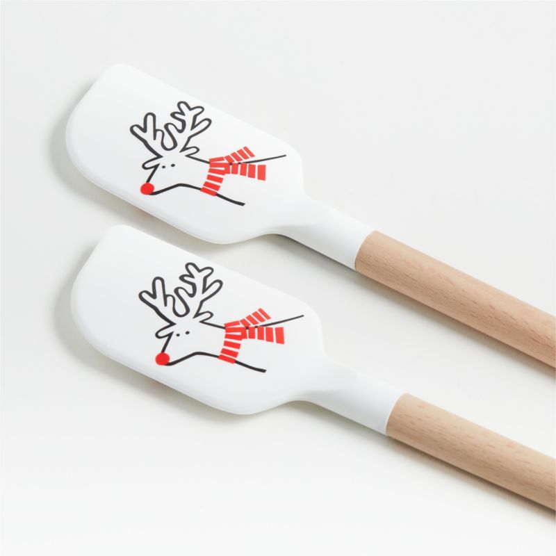 Arctic Friend Reindeer Silicone Mini Spatulas, Set of 2 by Joan Anderson
