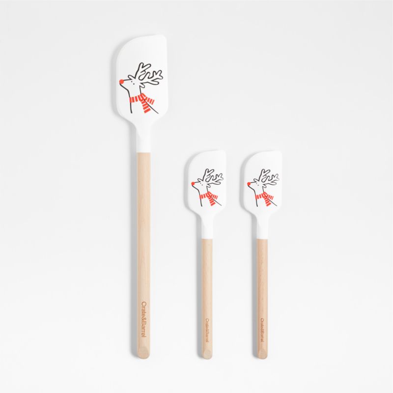 Arctic Friend Reindeer Silicone Mini Spatulas, Set of 2 by Joan Anderson