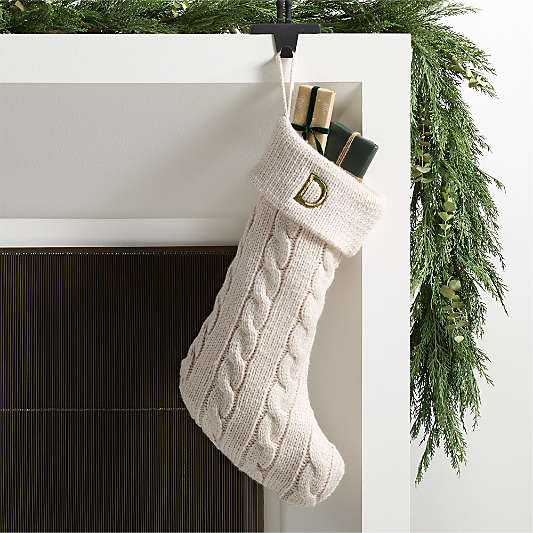 Arctic Ivory Cable Knit Christmas Stocking