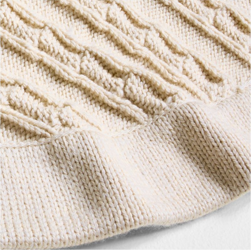 Arctic Ivory Cable Knit Christmas Tree Skirt - image 4 of 8