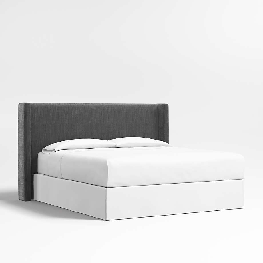 Arden 52" Charcoal Grey King Upholstered Headboard + Reviews Crate