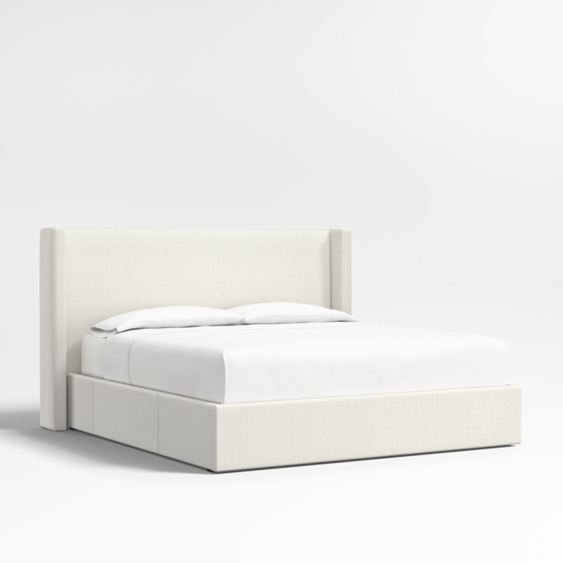 Arden 52" Ivory King Upholstered Headboard with Storage Bed Base - image 0 of 7