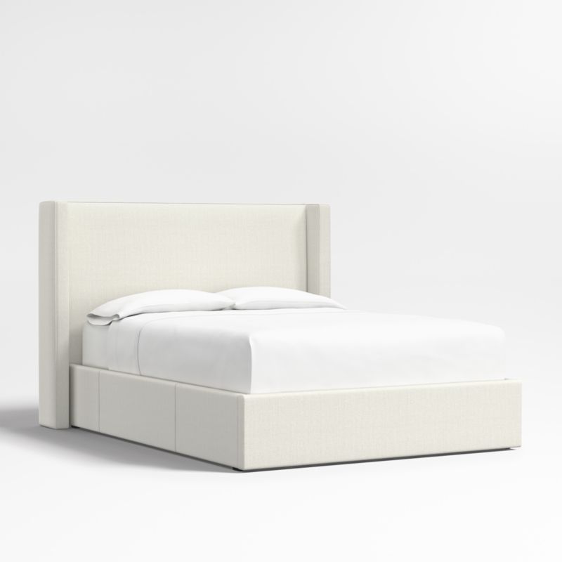 Arden 52" Ivory King Upholstered Headboard with Storage Bed Base - image 2 of 7