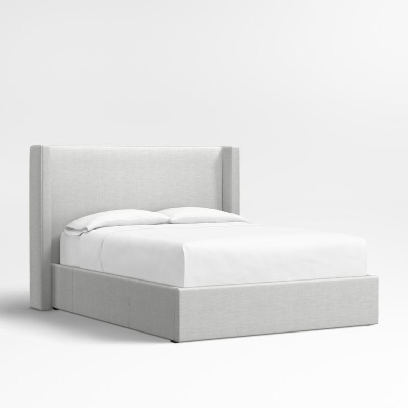 Arden 52" Oyster Grey King Upholstered Headboard with Storage Bed Base - image 2 of 7