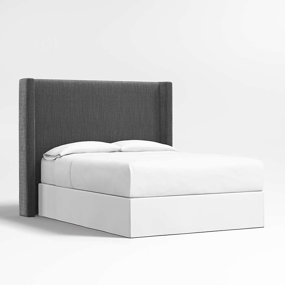Arden 60" Charcoal Grey Queen Upholstered Headboard + Reviews Crate