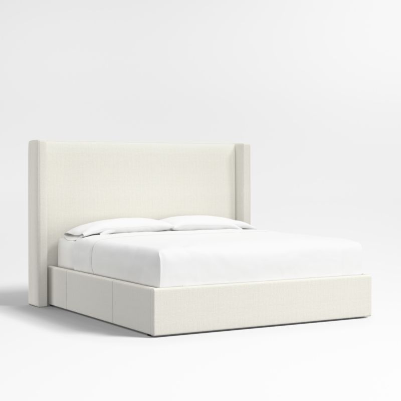 Arden 60" Ivory King Upholstered Headboard with Storage Bed Base - image 0 of 8