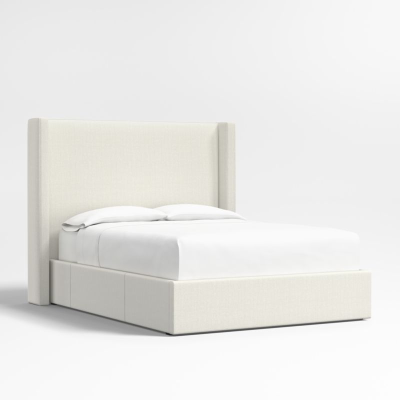 Arden 60" Ivory King Upholstered Headboard with Storage Bed Base - image 2 of 8