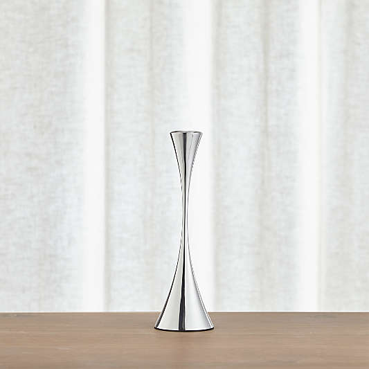 Arden Small Mirrored Stainless Steel Taper Candle Holder