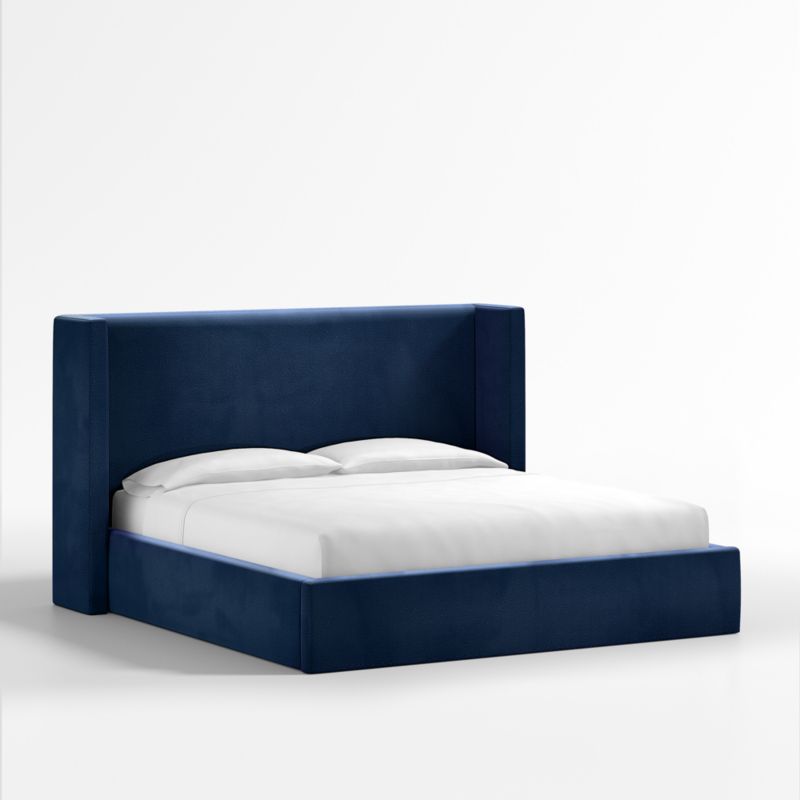 Arden Navy Upholstered King Bed with 52" Headboard - image 4 of 9