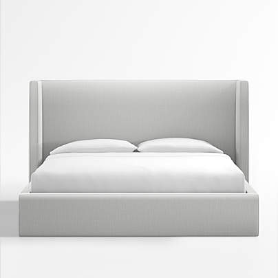 Arden Oyster Grey Upholstered King Bed with 52" Headboard