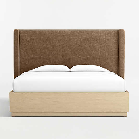Arden Upholstered King Headboard and Wood Storage Bed
