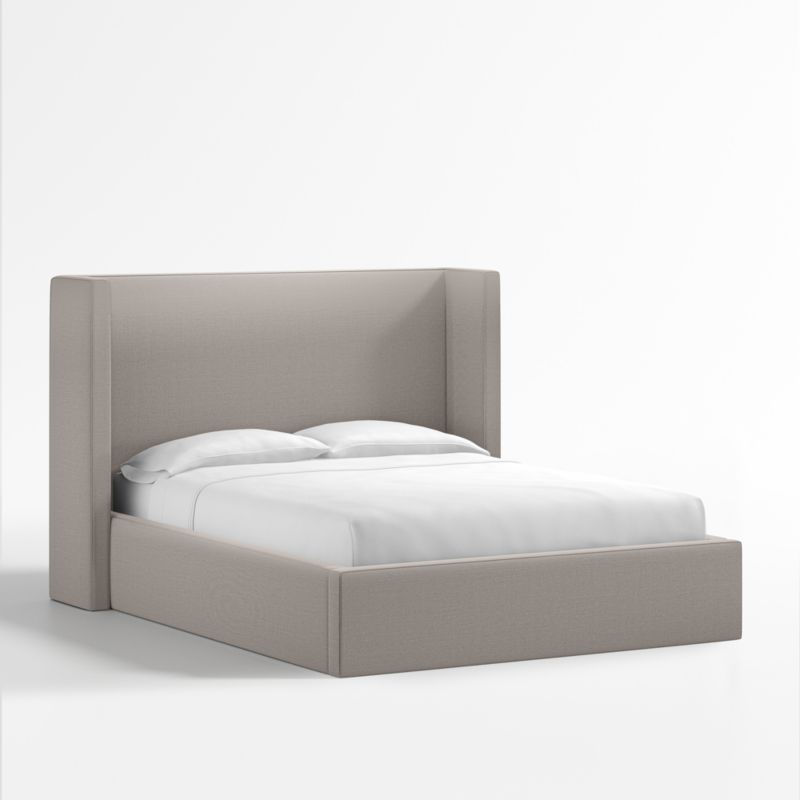 Arden Graphite Grey Upholstered Queen Bed with 52" Headboard