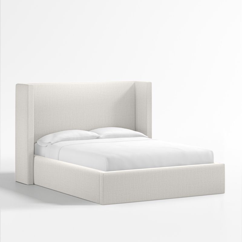 Arden Ivory Upholstered Queen Bed with 52" Headboard