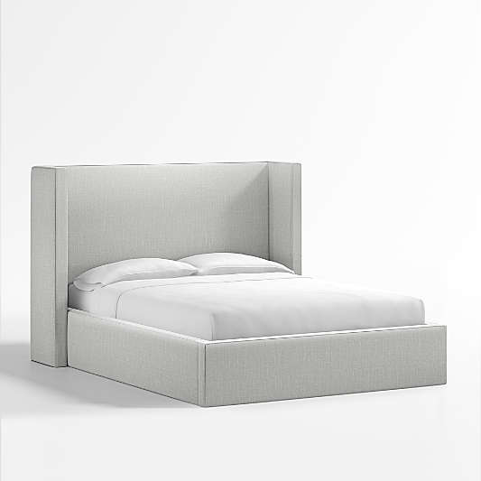 Arden Oyster Grey Upholstered Queen Bed with 52" Headboard