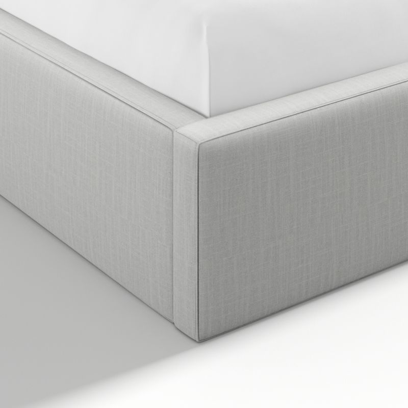 Arden Oyster Grey Upholstered Queen Bed with 52" Headboard