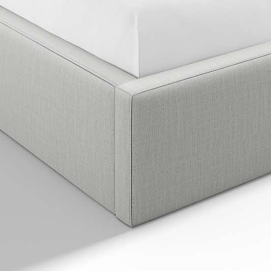 Arden Oyster Grey Upholstered King Bed with 52" Headboard