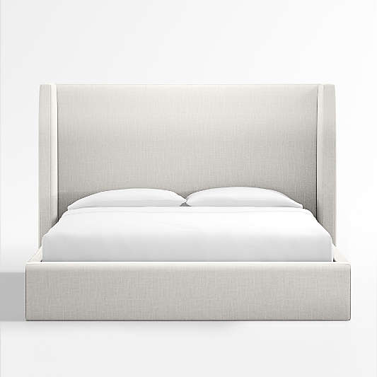 Arden Ivory Upholstered King Bed with 60" Headboard