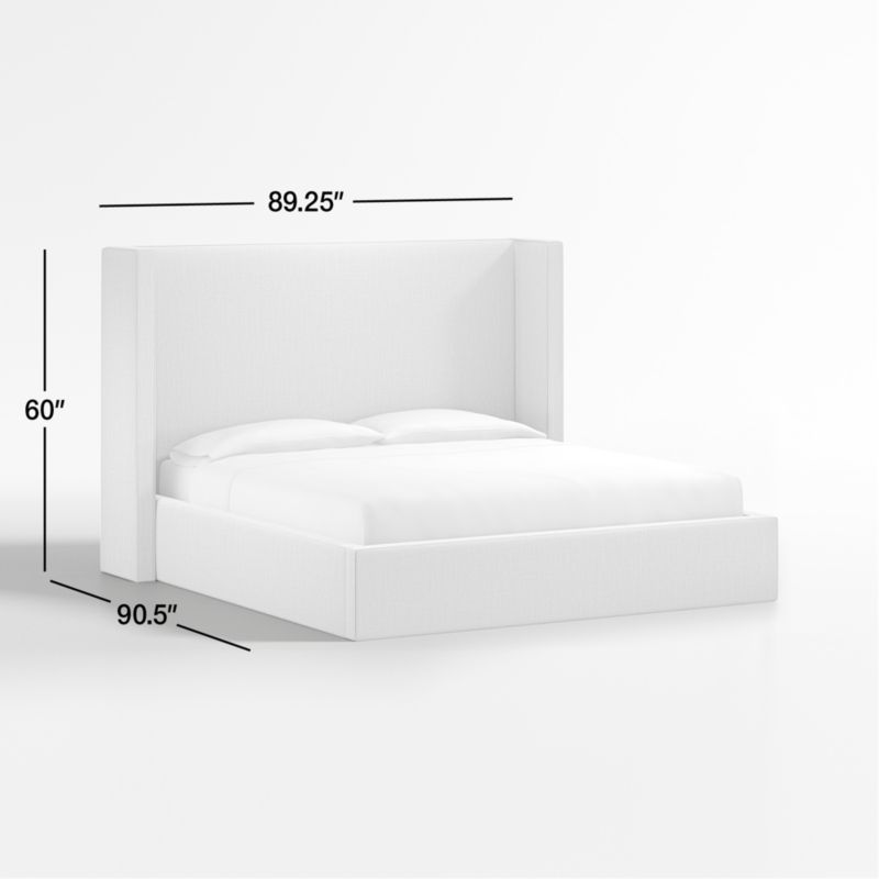 View Arden Oyster Grey Upholstered King Bed with 60" Headboard - image 3 of 8