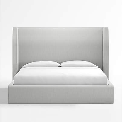 Arden Oyster Grey Upholstered King Bed with 60" Headboard