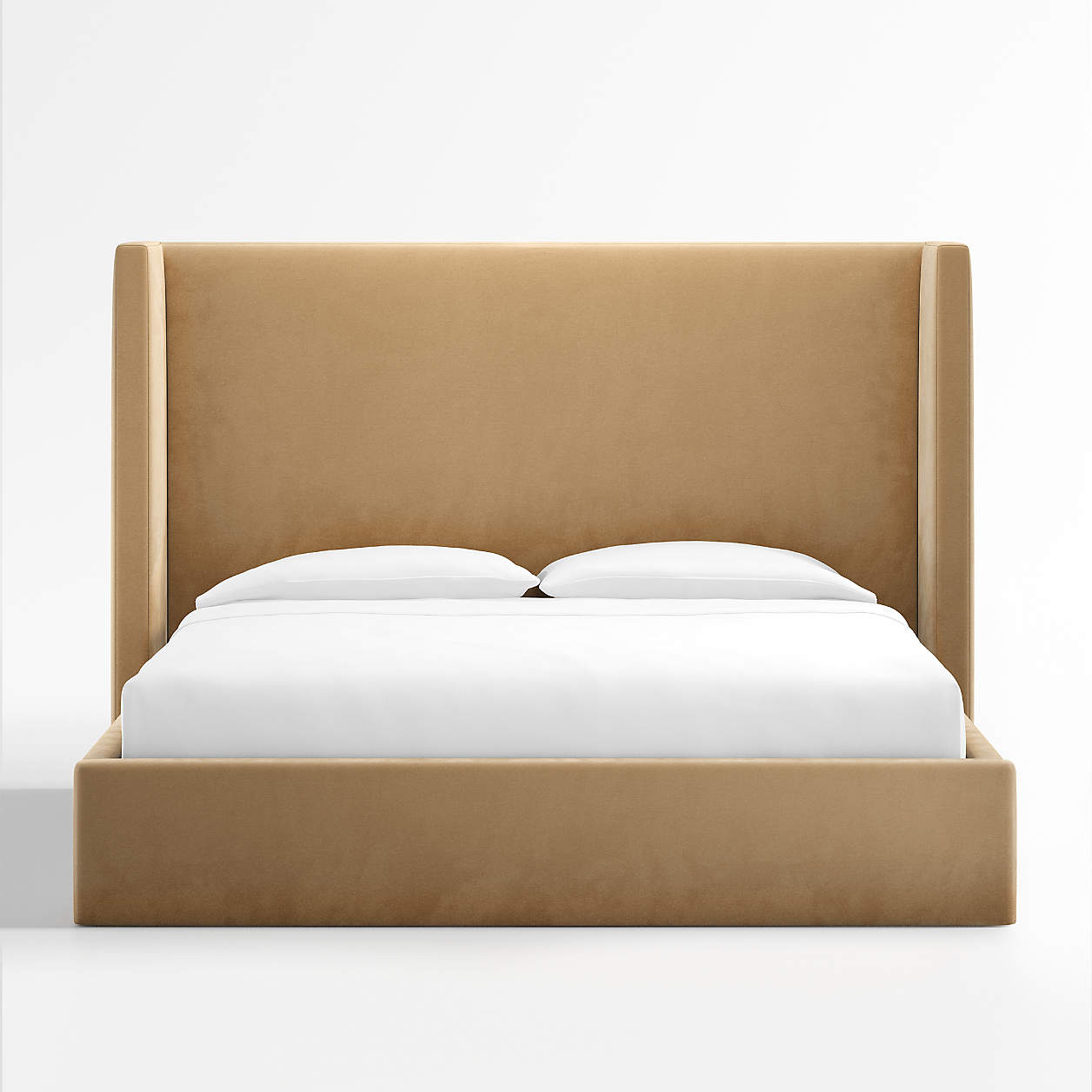 Arden Tall Square Shelter Upholstered King Bed Crate & Barrel