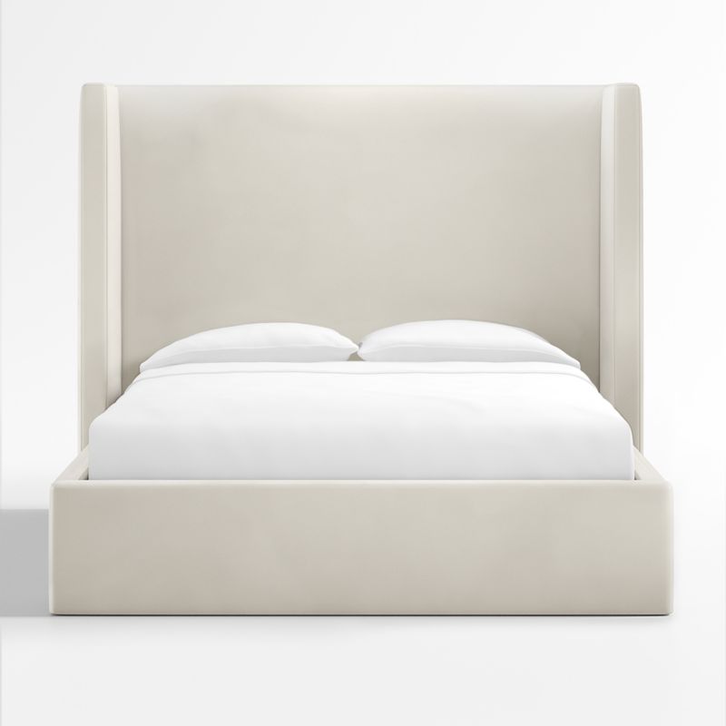 Arden Beige Upholstered Queen Bed with 60" Headboard