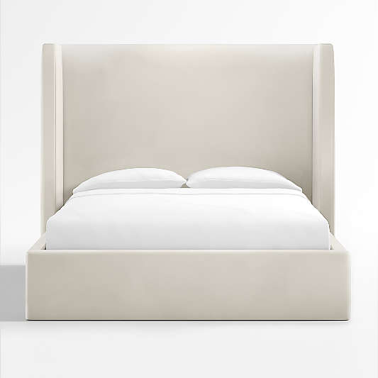 Arden Beige Upholstered Bed with 60" Headboard