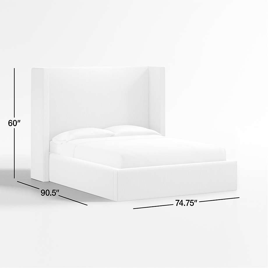 View Arden Ivory Upholstered Bed with 60" Headboard - image 2 of 4