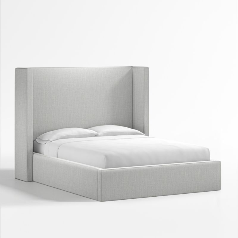 Arden Oyster Grey Upholstered Queen Bed with 60" Headboard