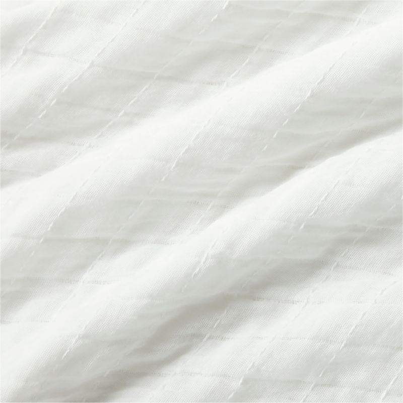 Organic Cotton Gauze Crisp White Full/Queen Bed Blanket