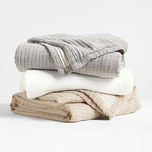 Organic Cotton Gauze Crisp White Full/Queen Throw