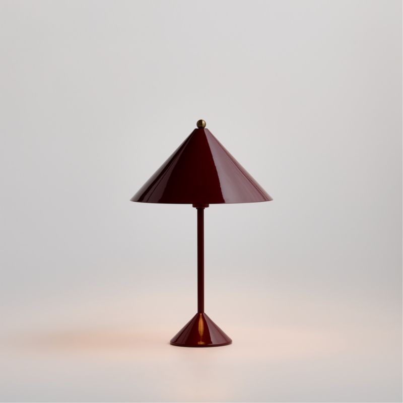 Arden Enamel Deep Red Kids Table Lamp - image 4 of 6